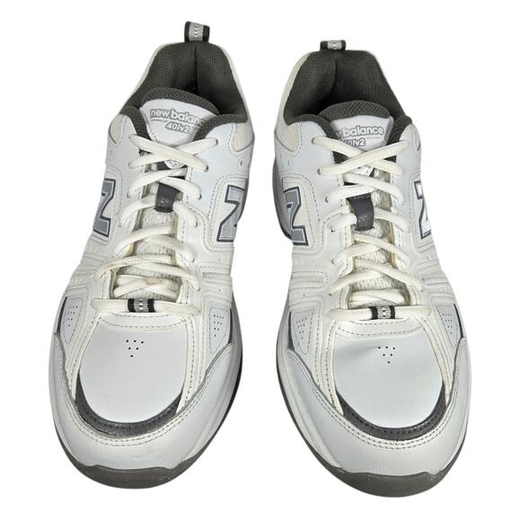 New Balance Sneakers Mens 8 401 V2 Athletic Walking Shoes‎ White Gray Leather main image 6